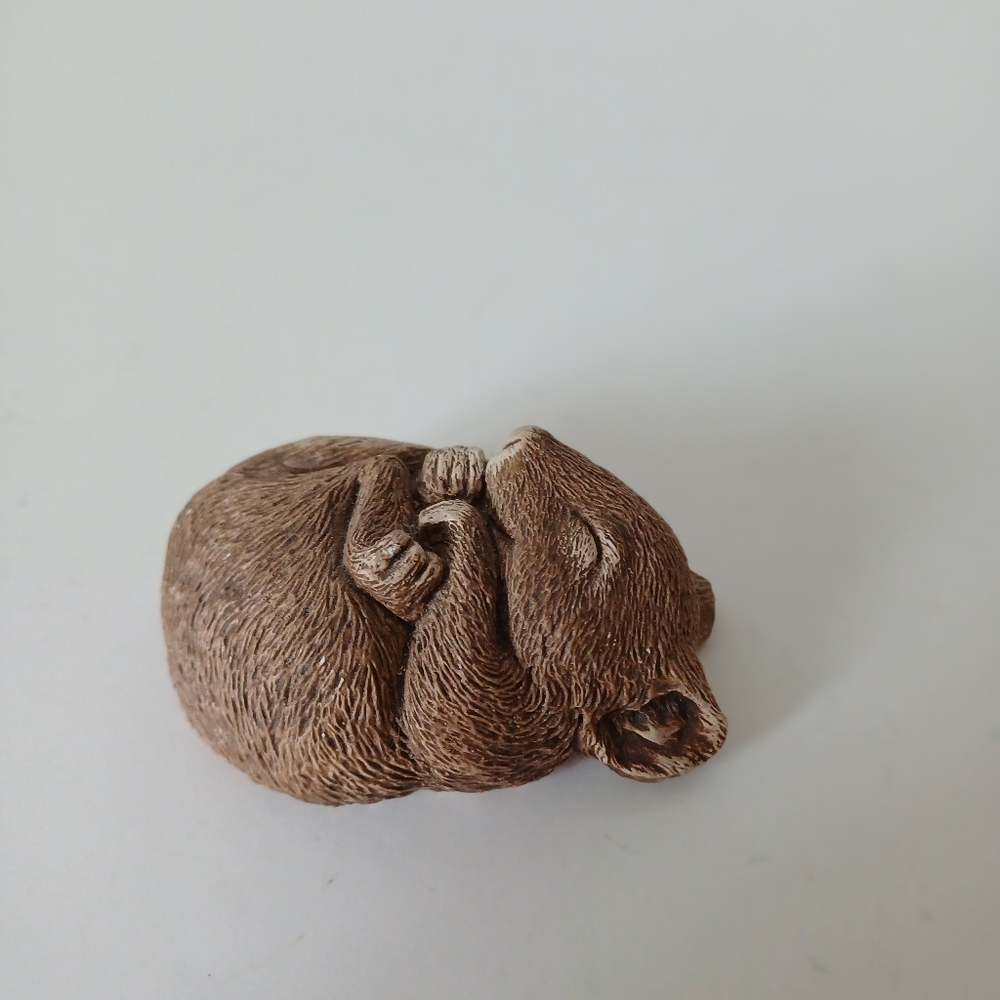 Sandicast Sleeping Mouse Figurine Signed Made in San Diego 1981 Vintage 3"x2" - Picture 3 of 6